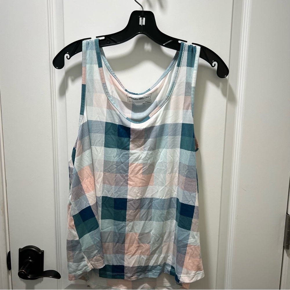 Plaid Eddie Bauer Sleep Tank Top Large